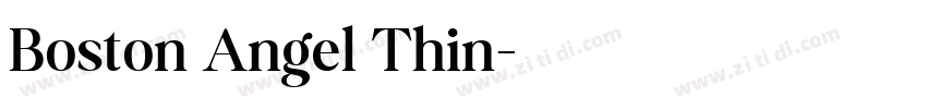 Boston Angel Thin字体转换